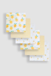 JoJo Maman Bébé Yellow Lemons 6-Pack Muslin Squares - Image 2 of 3