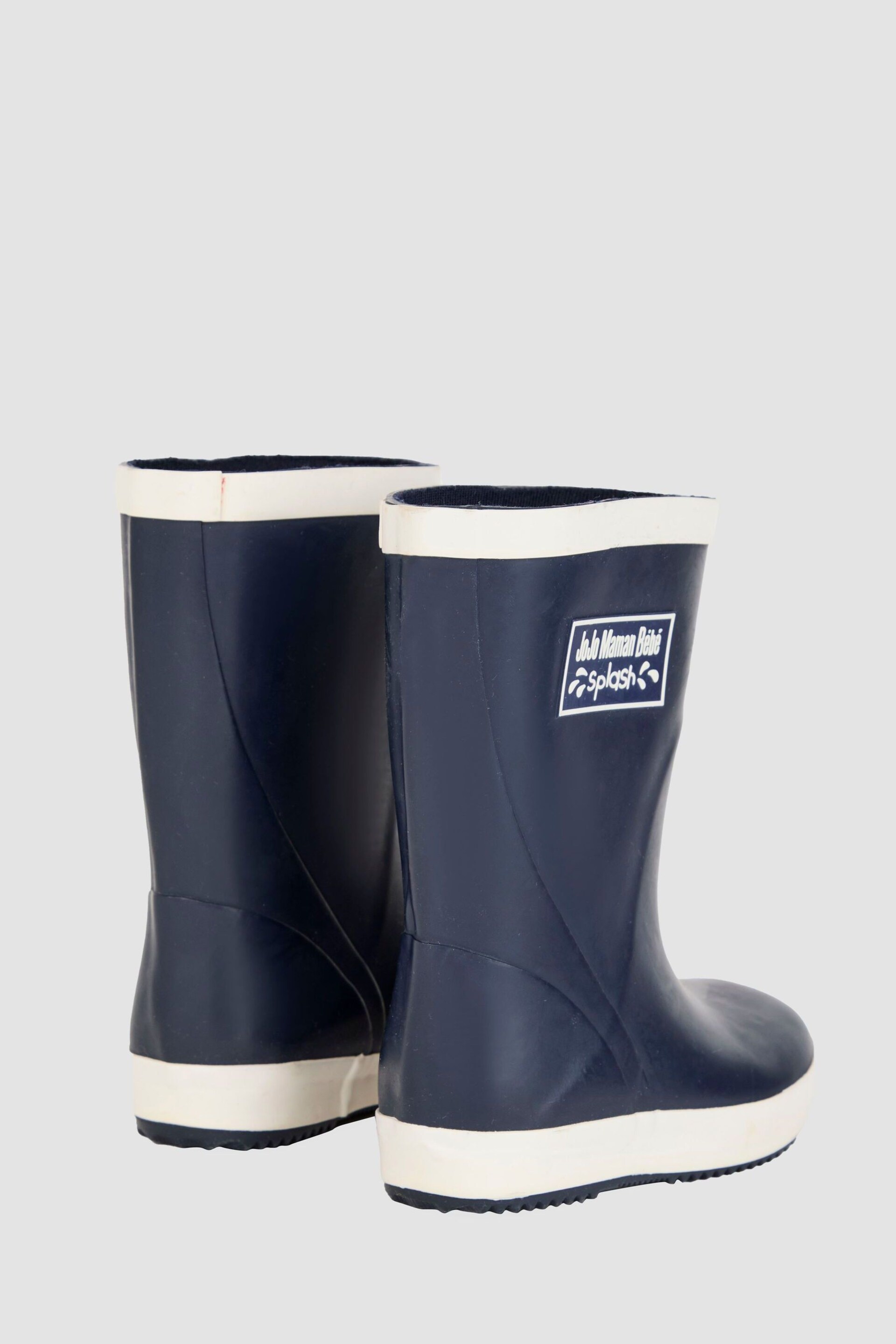 JoJo Maman Bébé Navy Classic Wellies - Image 3 of 4