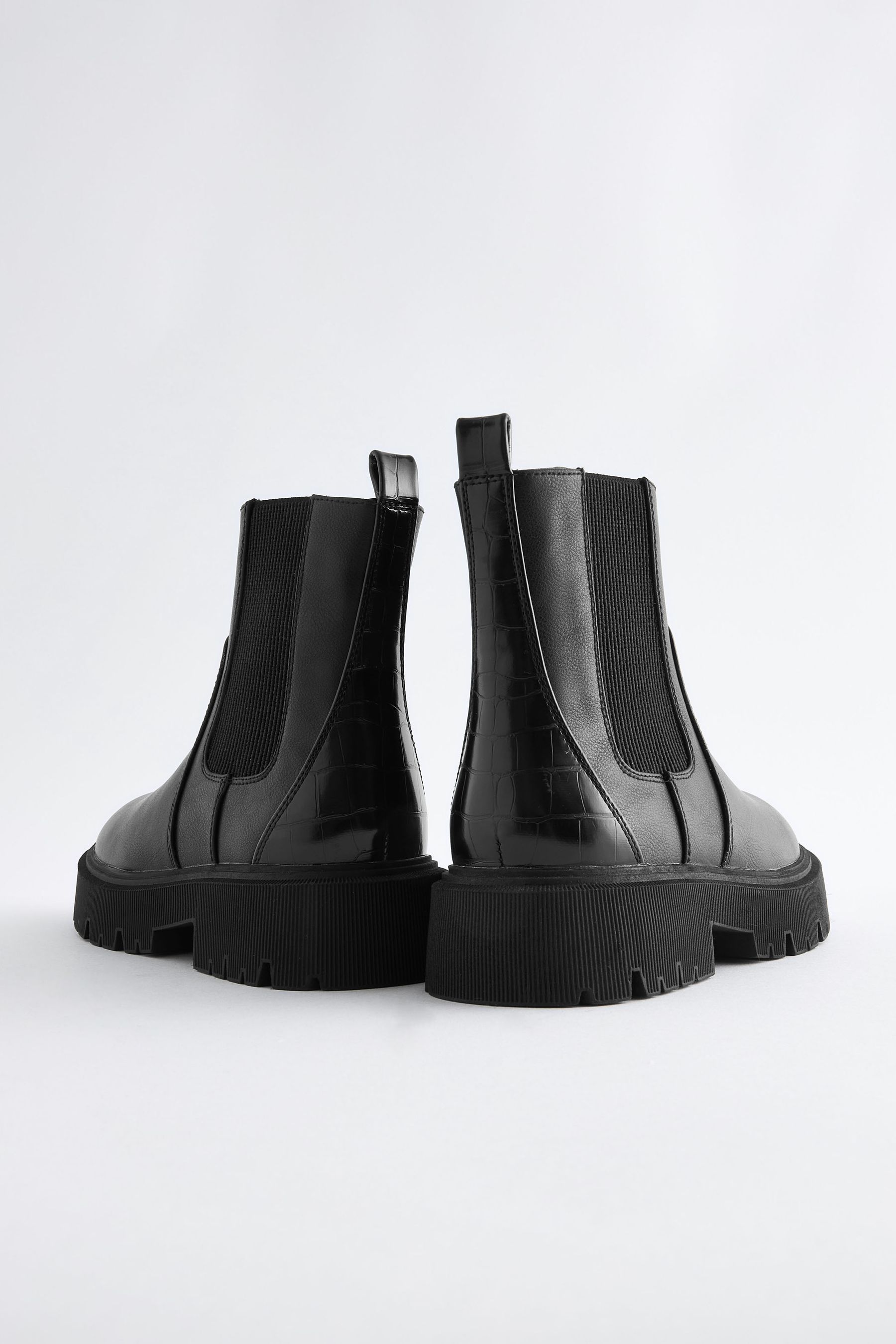 Buy Black Standard Fit F Chunky Chelsea Boots from Next United Arab Emirates