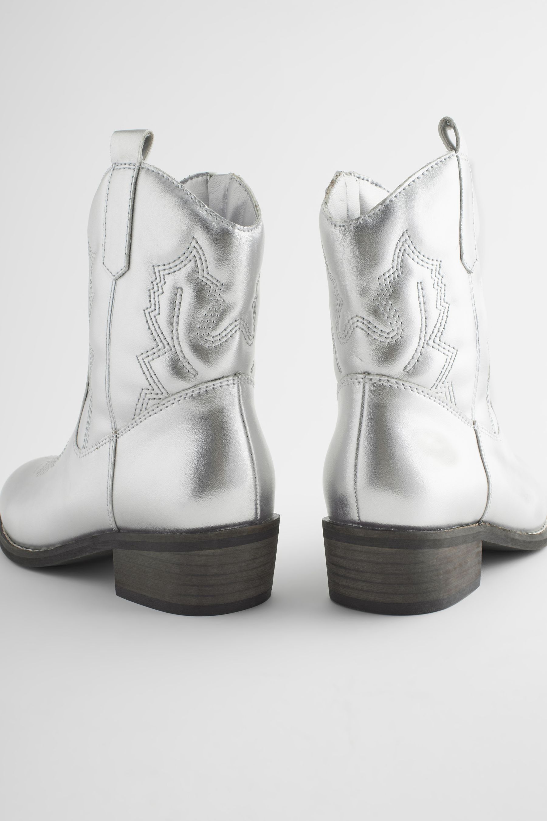 Buy Silver Western Cowboy Ankle Boots from Next Canada