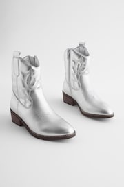 Silver Western Cowboy Boots - Image 9 of 9