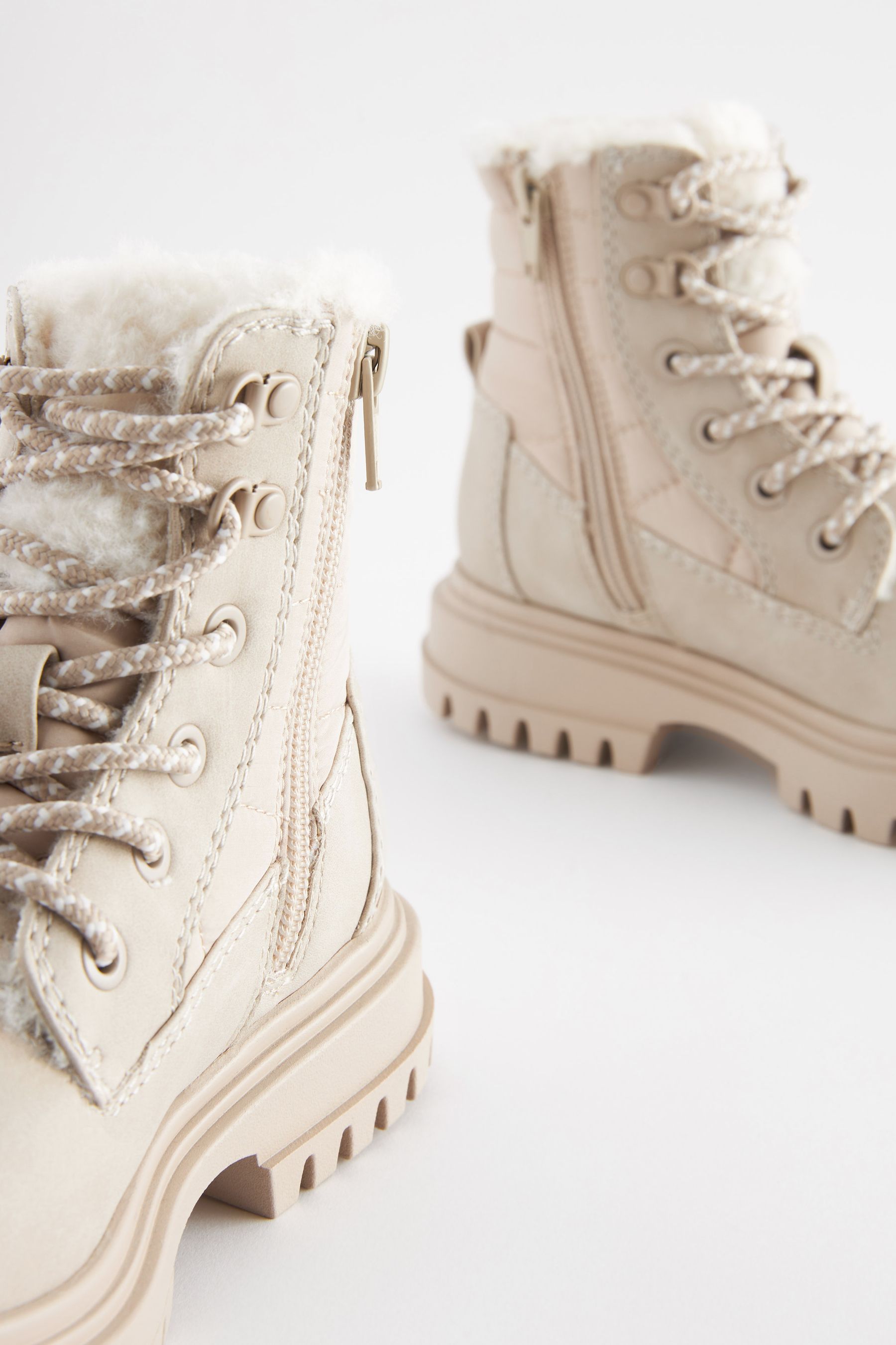 Quilted Lace Up Boots
