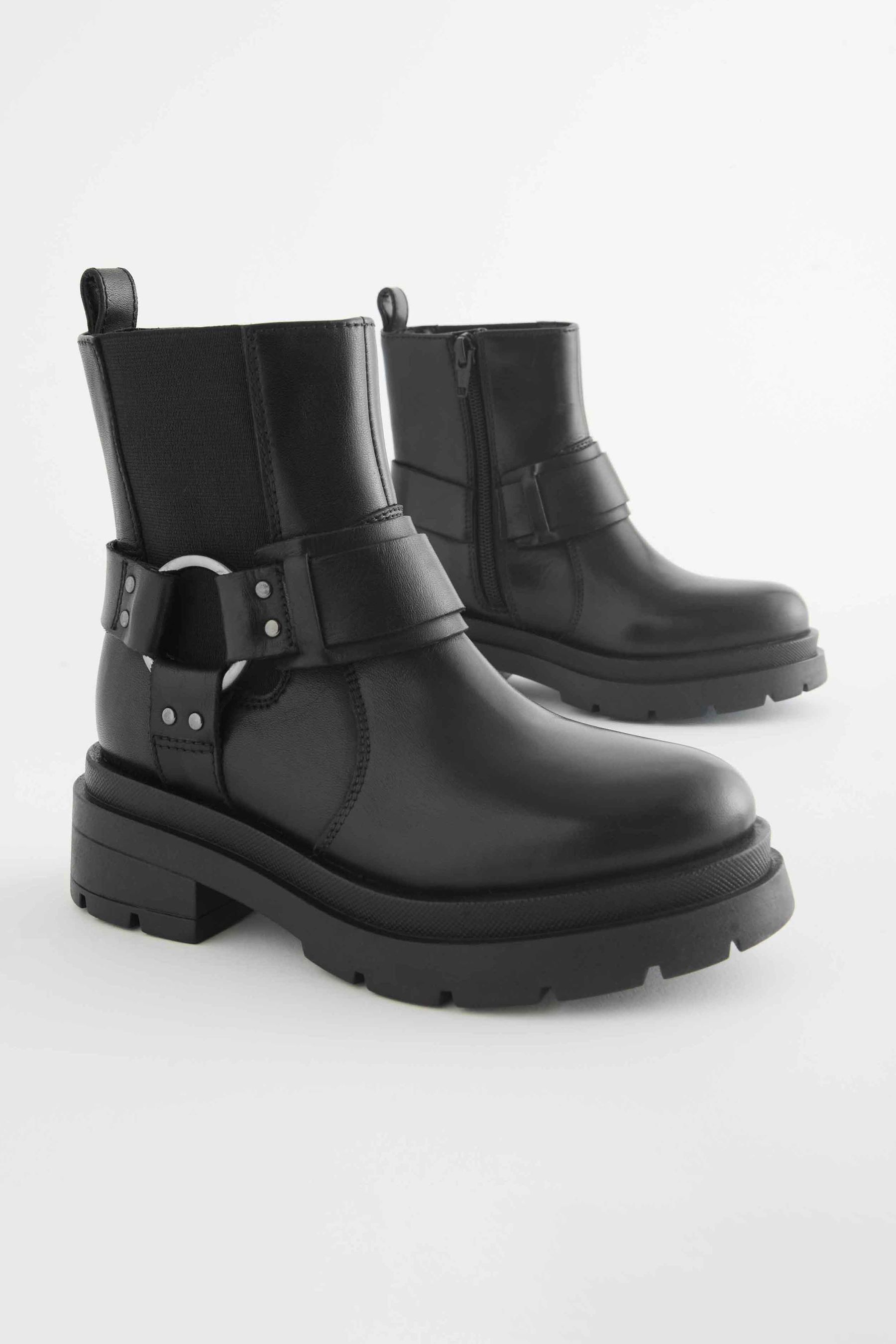 Biker boots chunky clearance