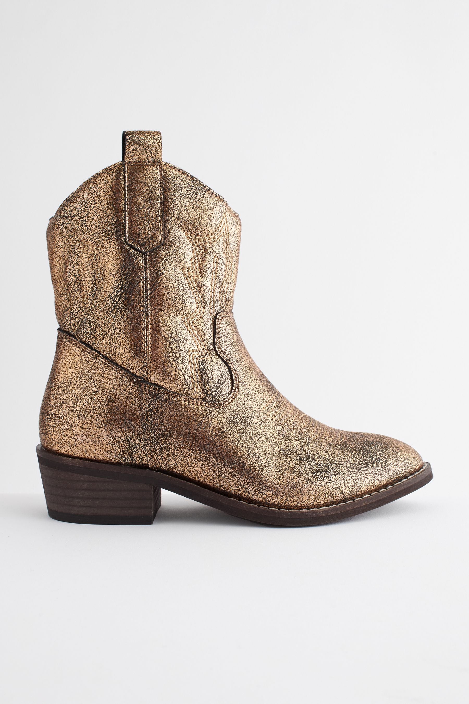 Gold short boots discount