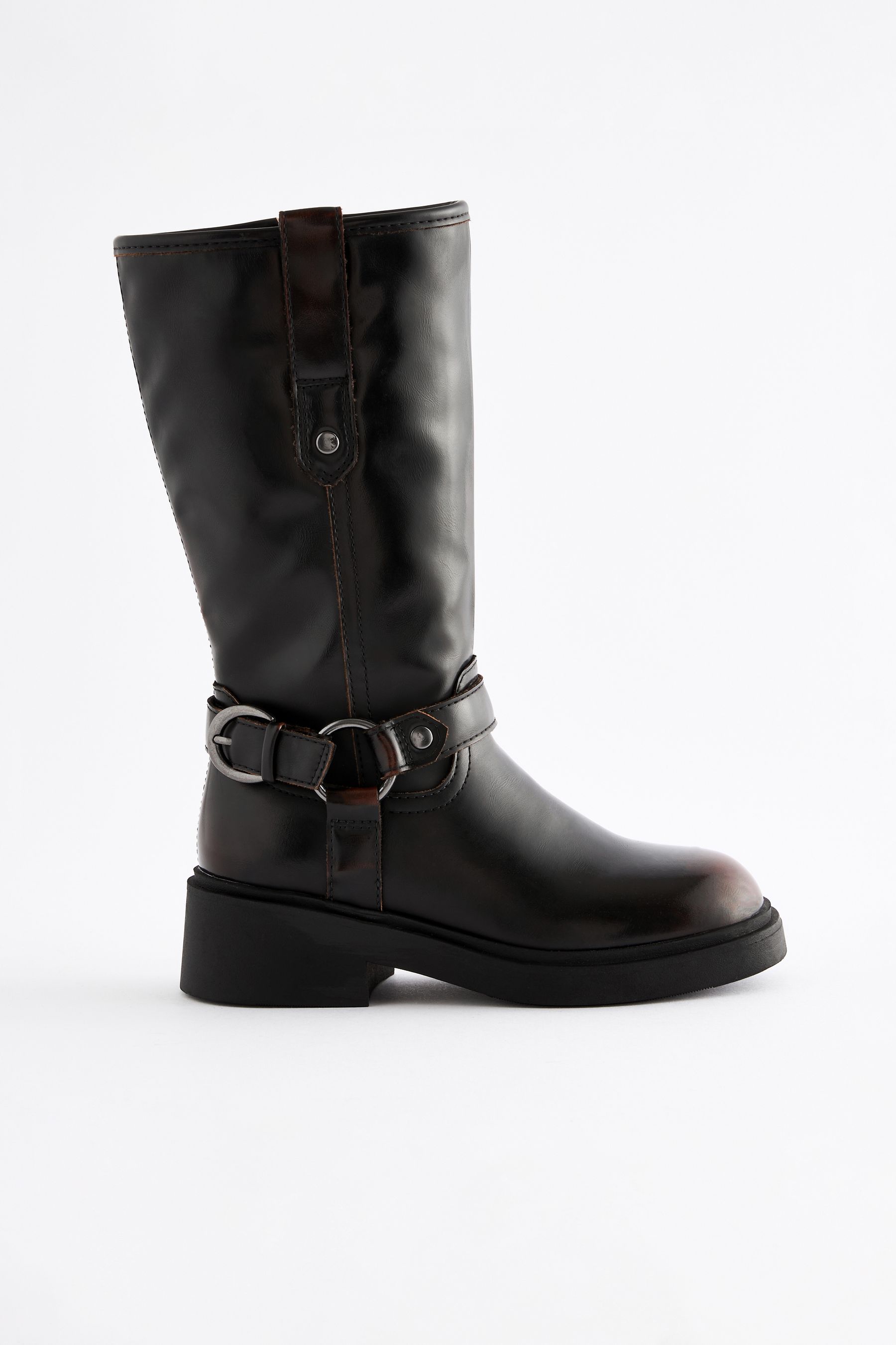 Next black biker boots hotsell