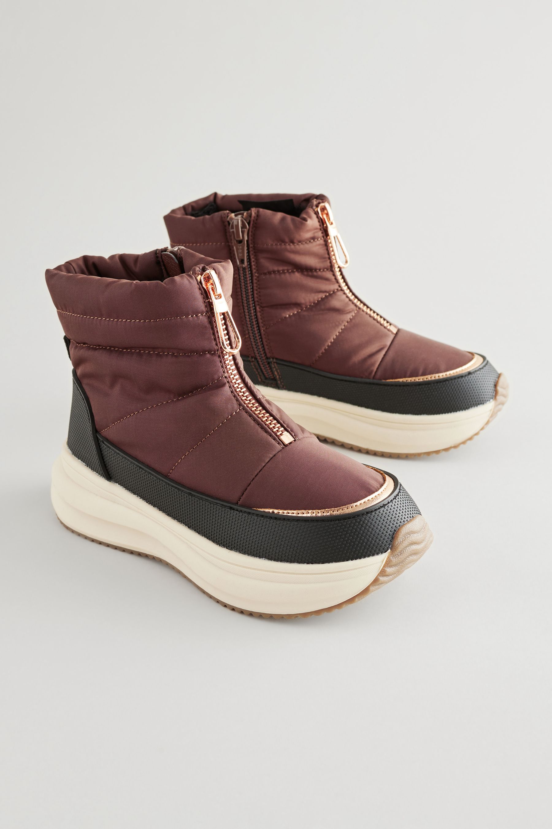 Dark Brown Hybrid Boots
