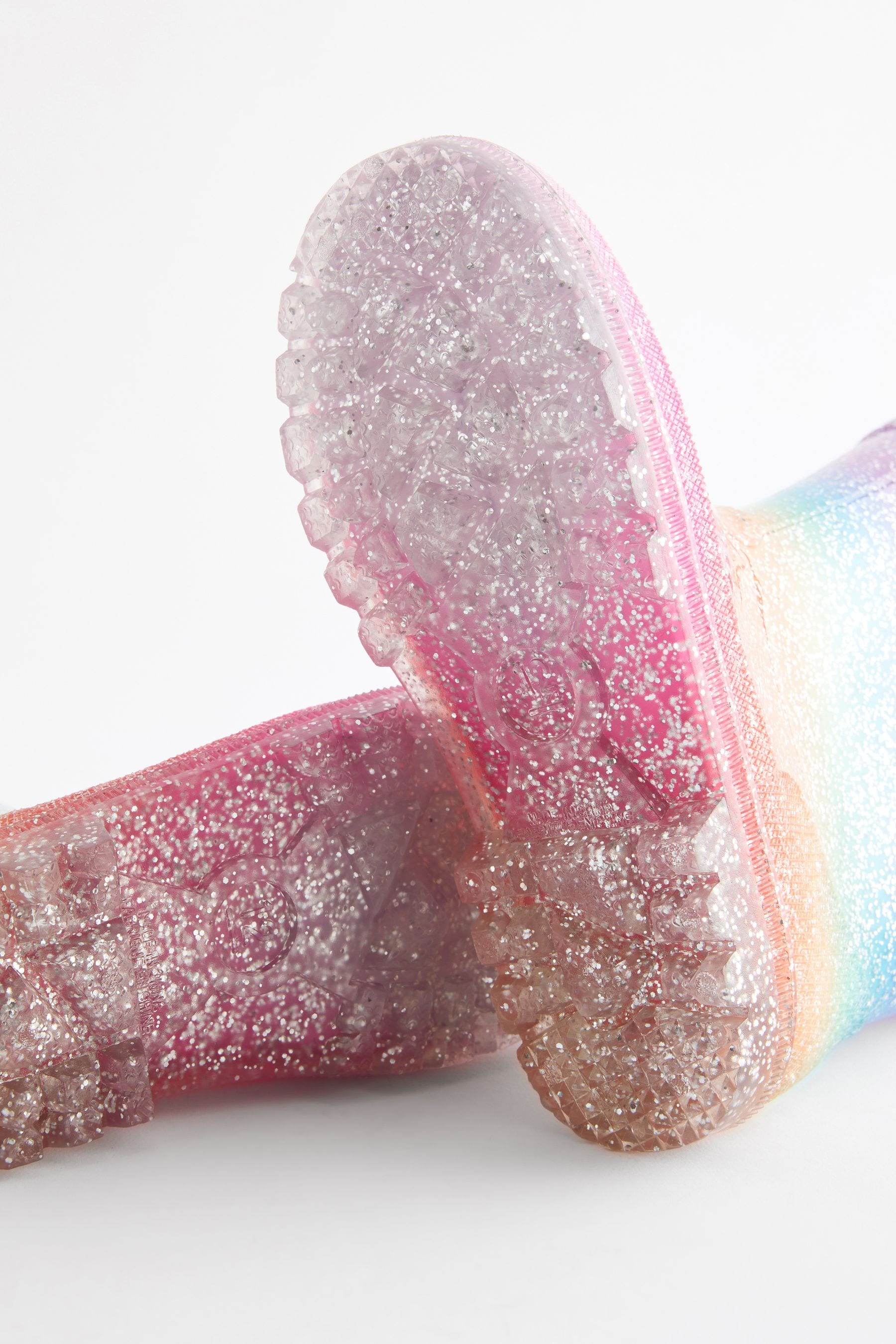 Rainbow glitter rain boots shop