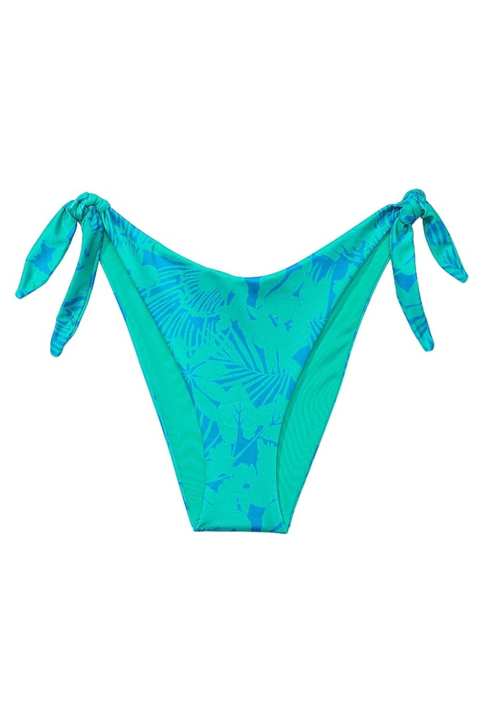 Victoria's Secret Blue Shells Tie Side High Leg Swim Bikini Bottom - Image 3 of 3