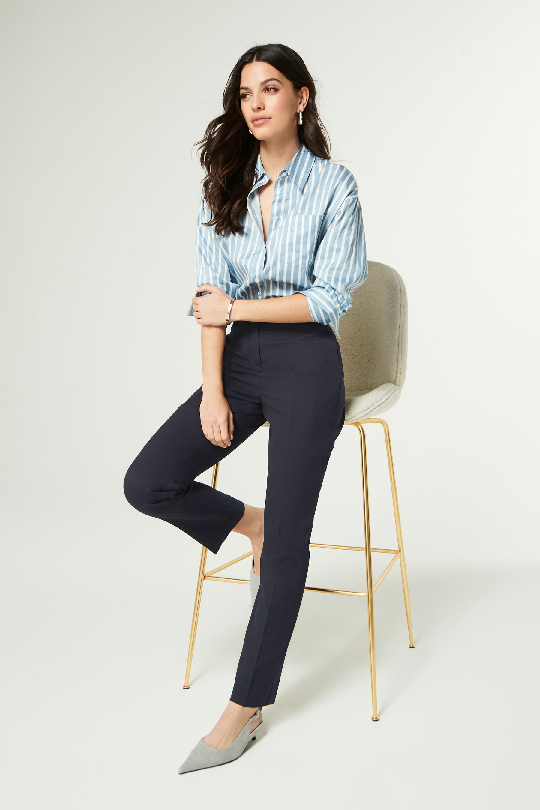 Buy Navy Tailored Slim Trousers from the Next UK online shop