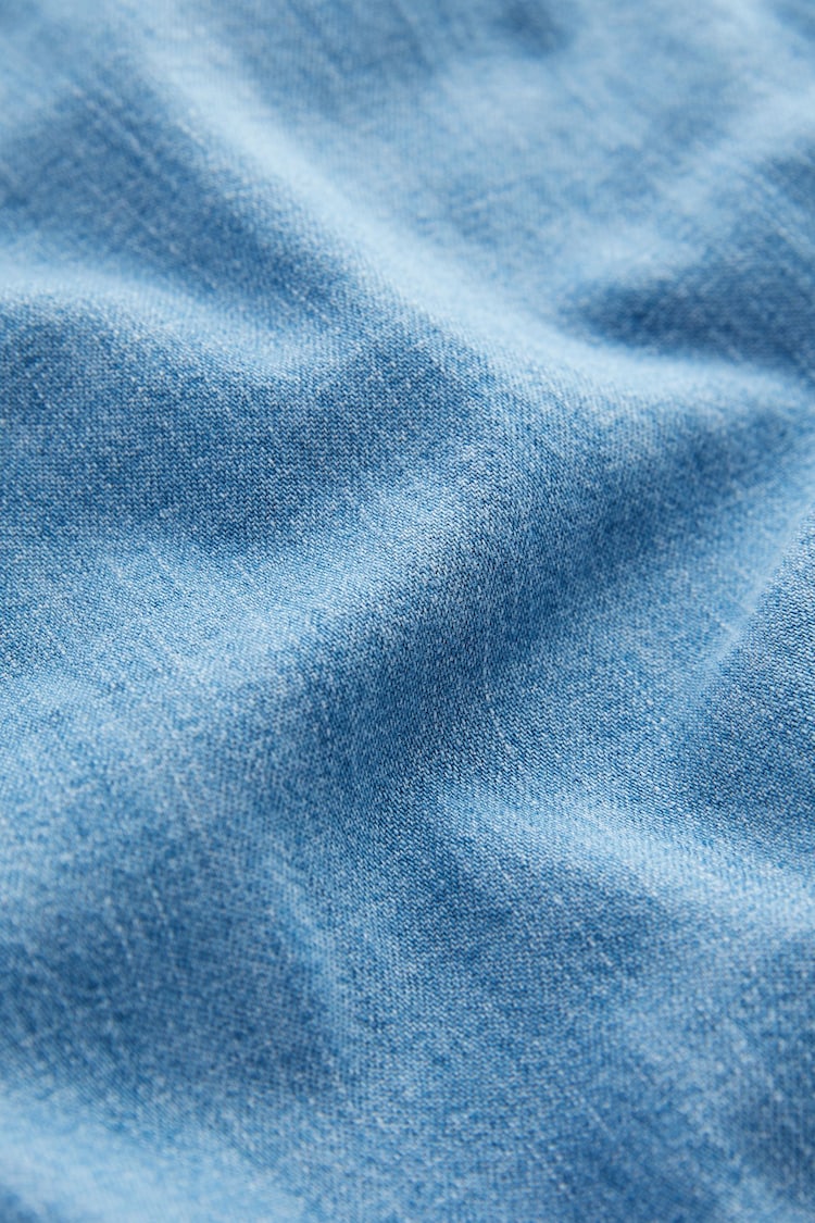 Mid Blue Denim 100% Cotton Shirt Dress - Image 5 of 5