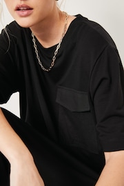 Hush Black Steph Midi T-shirt Dress - Image 4 of 5