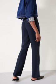 Hush Blue Slim Leg Pintuck Trousers - Image 2 of 5