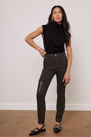 Mint Velvet Khaki Clean Cargo Jeans - Image 1 of 4