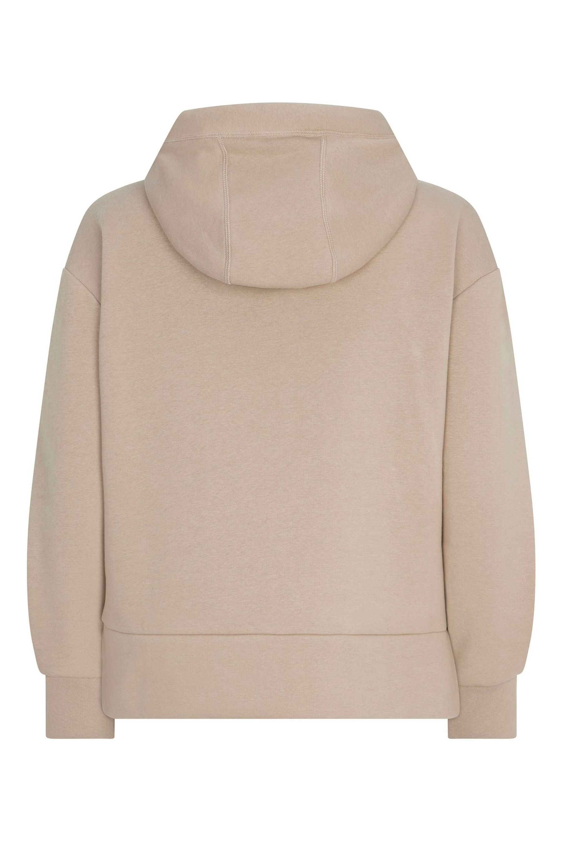Buy Mint Velvet Cream Beige Cotton Zip Hoodie from Next Luxembourg
