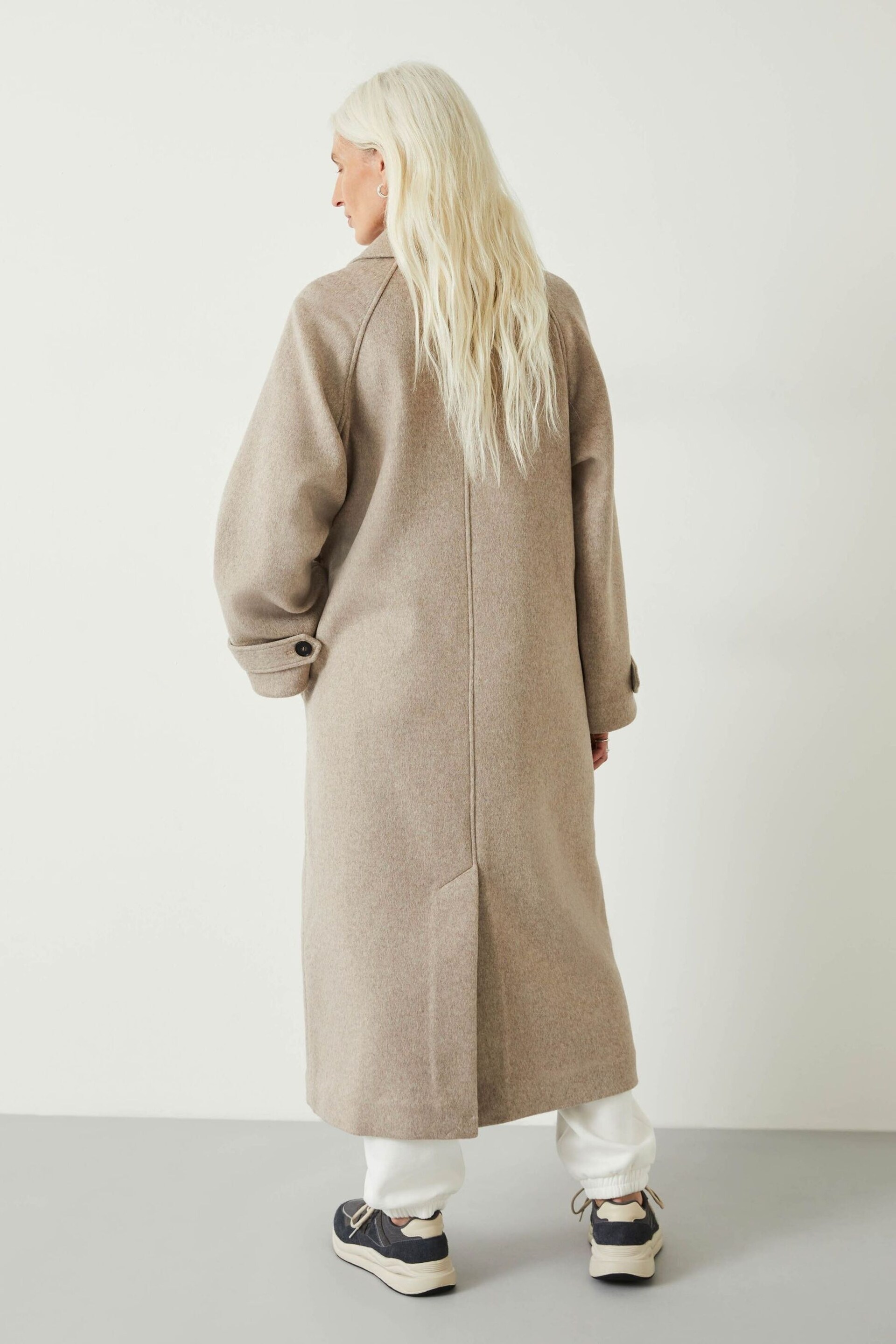 Hush Natural Marlowe Relaxed Raglan Coat - Image 4 of 6