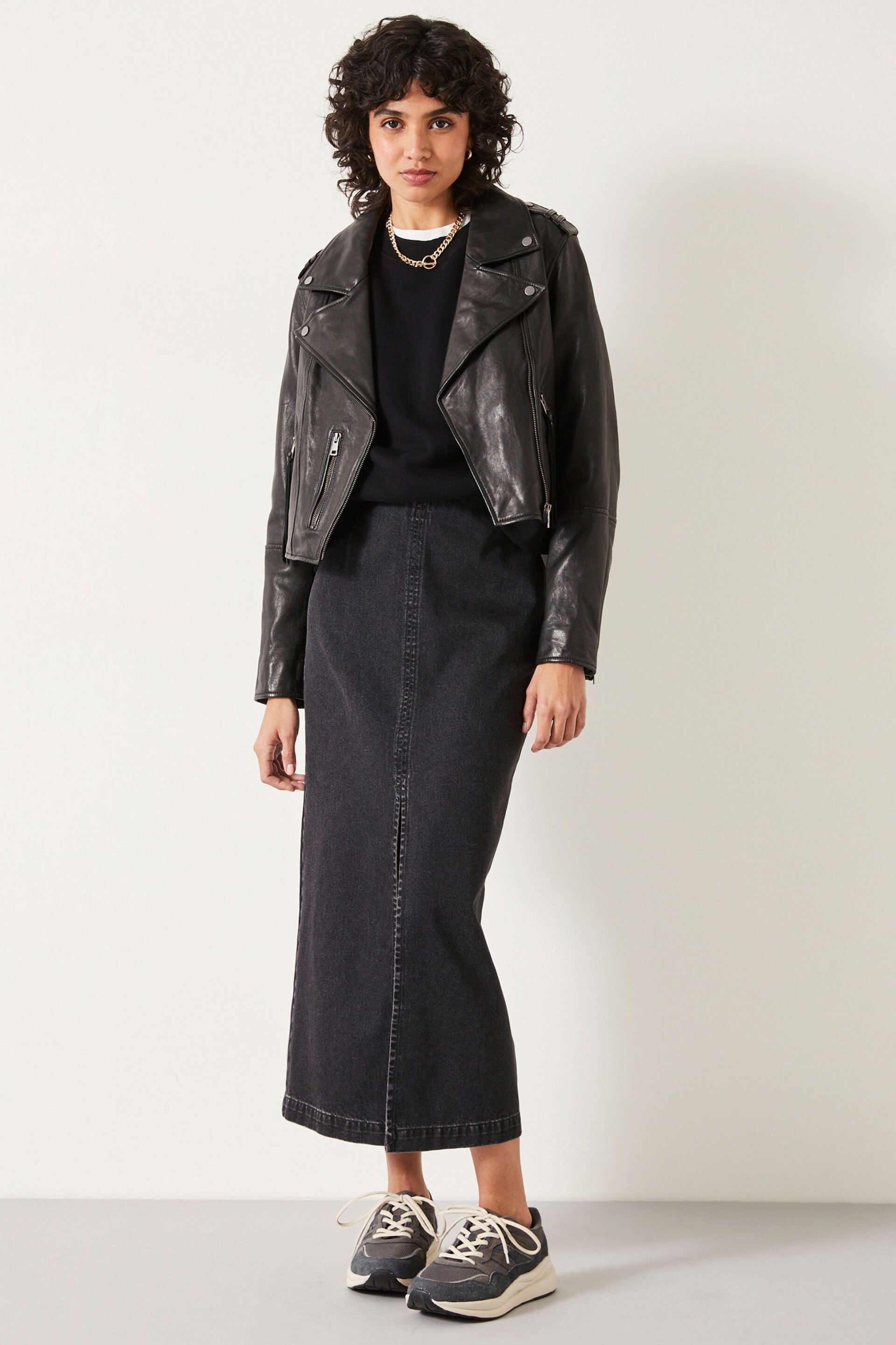 Hush Black Rachel Denim Maxi Skirt - Image 1 of 5