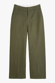 Hush Green Camille Flat Front Cotton Trousers - Image 5 of 5