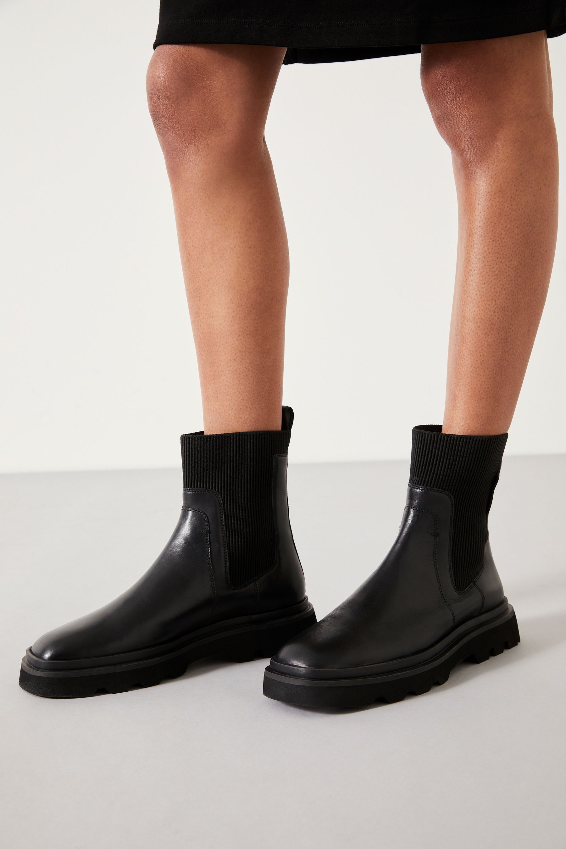 Buy Hush Black Pacey Chunky Chelsea Boots from the Next UK online shop