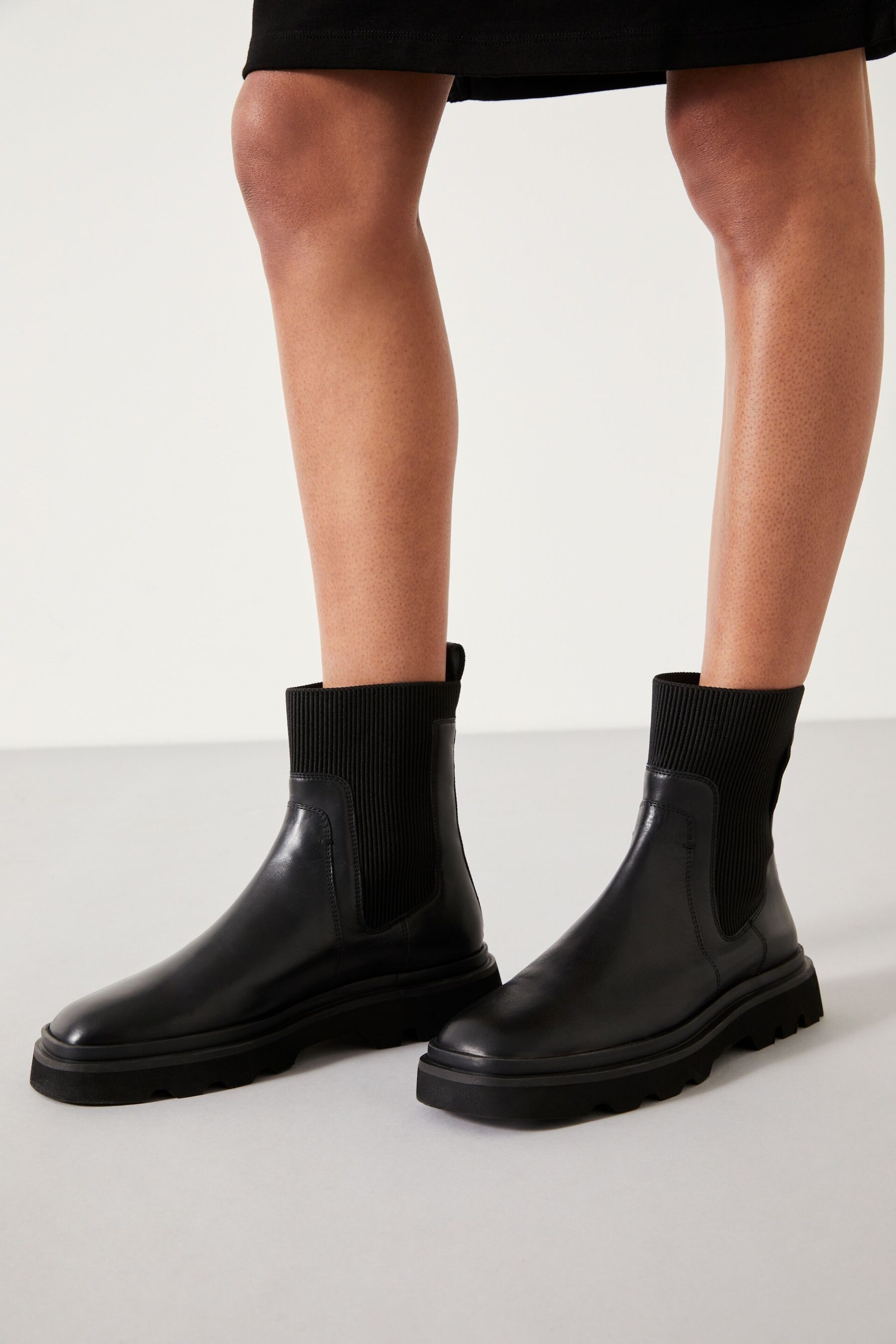 Hush Black Pacey Chunky Chelsea Boots - Image 5 of 5