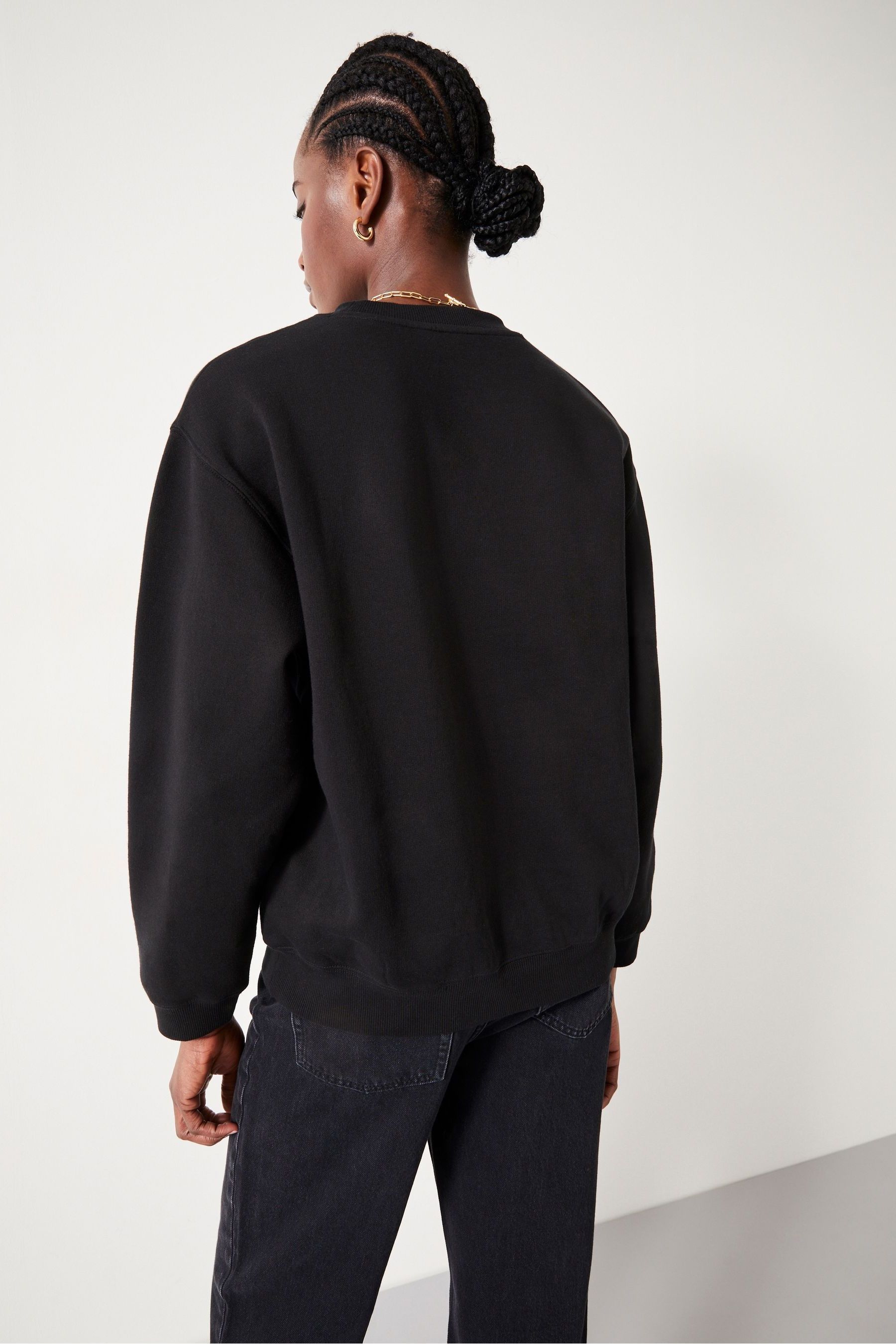 Buy Hush Black Simran Star Texture Sweatshirt from Next Luxembourg