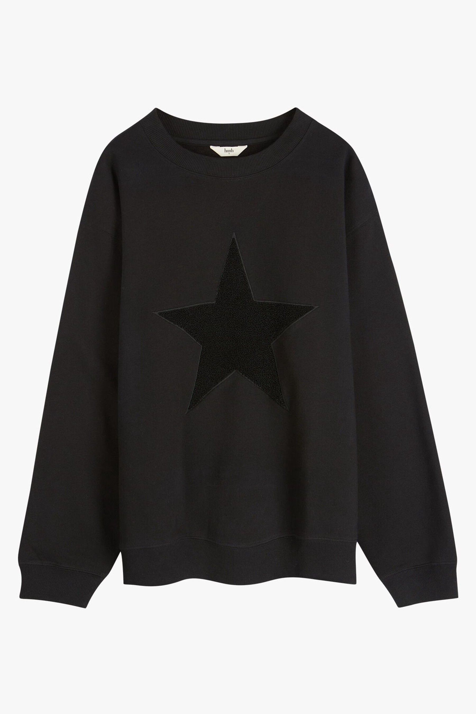 Buy Hush Black Simran Star Texture Sweatshirt from Next Luxembourg