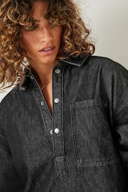 Hush Black 100% Cotton Daya Denim Shirt - Image 4 of 5