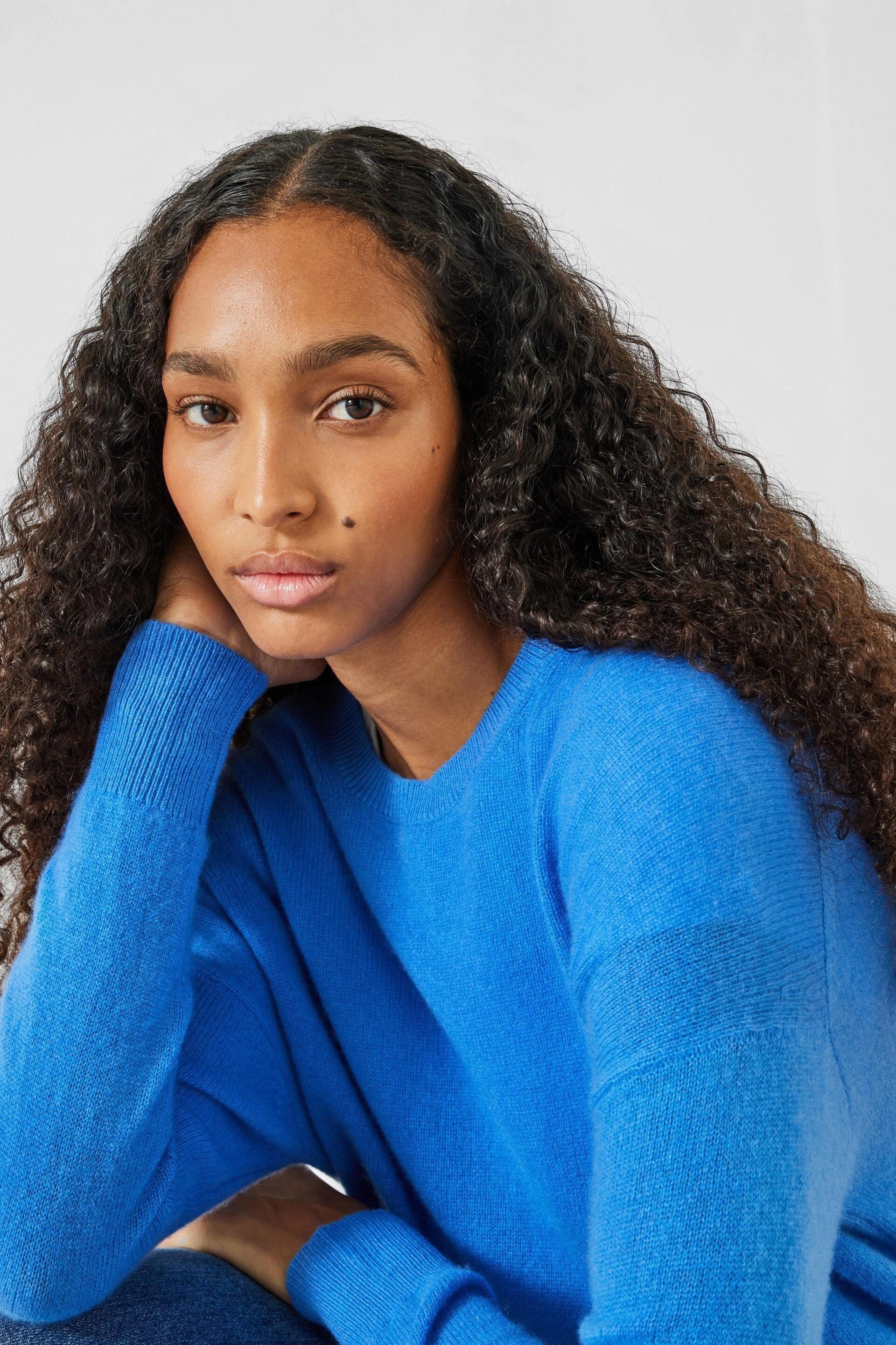 Hush Blue Tilly Cashmere Jumper - Image 4 of 5