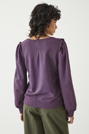 Hush Purple Emilia Ruffle Purple Sweatshirt - Image 2 of 5