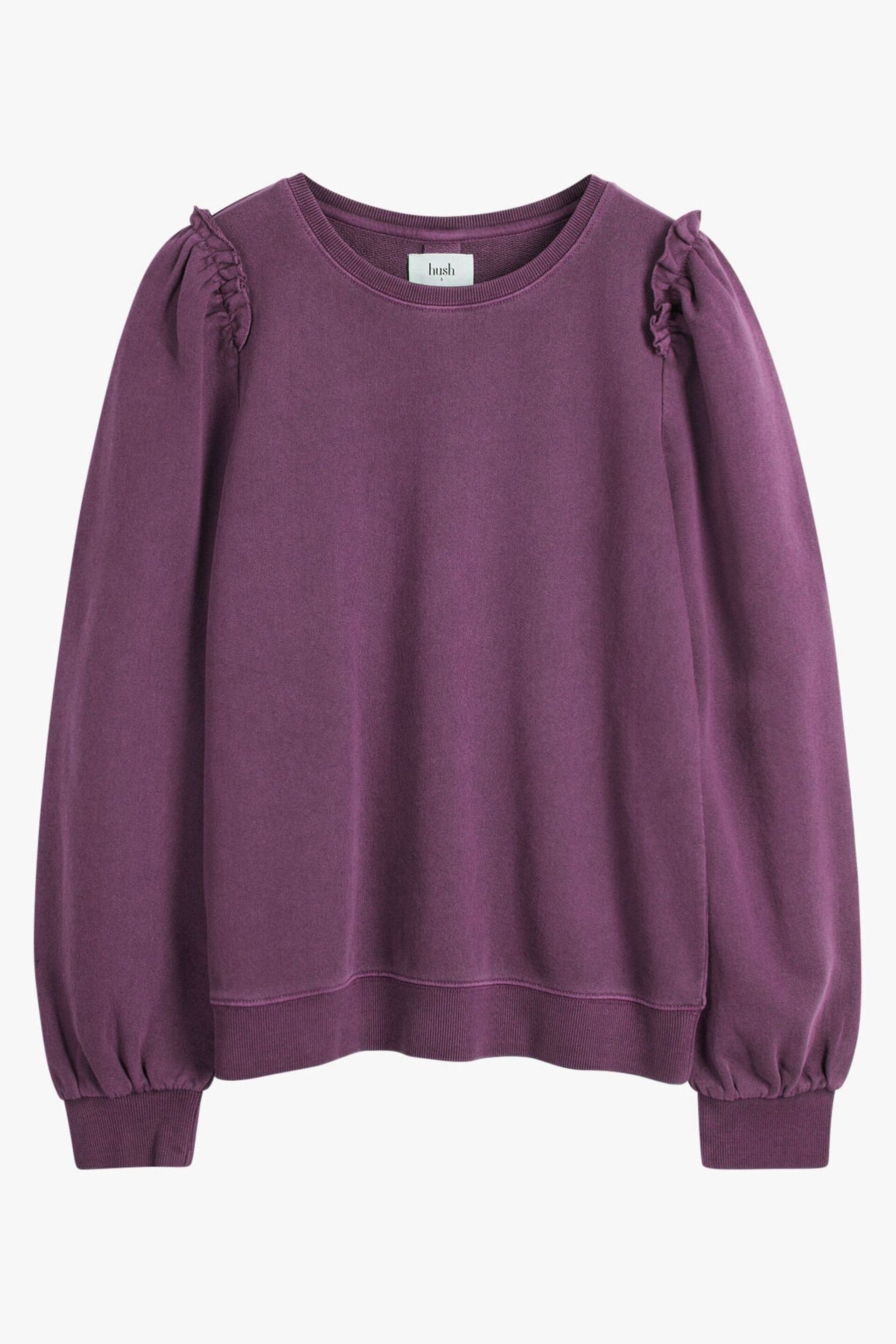 Hush Purple Emilia Ruffle Purple Sweatshirt - Image 5 of 5