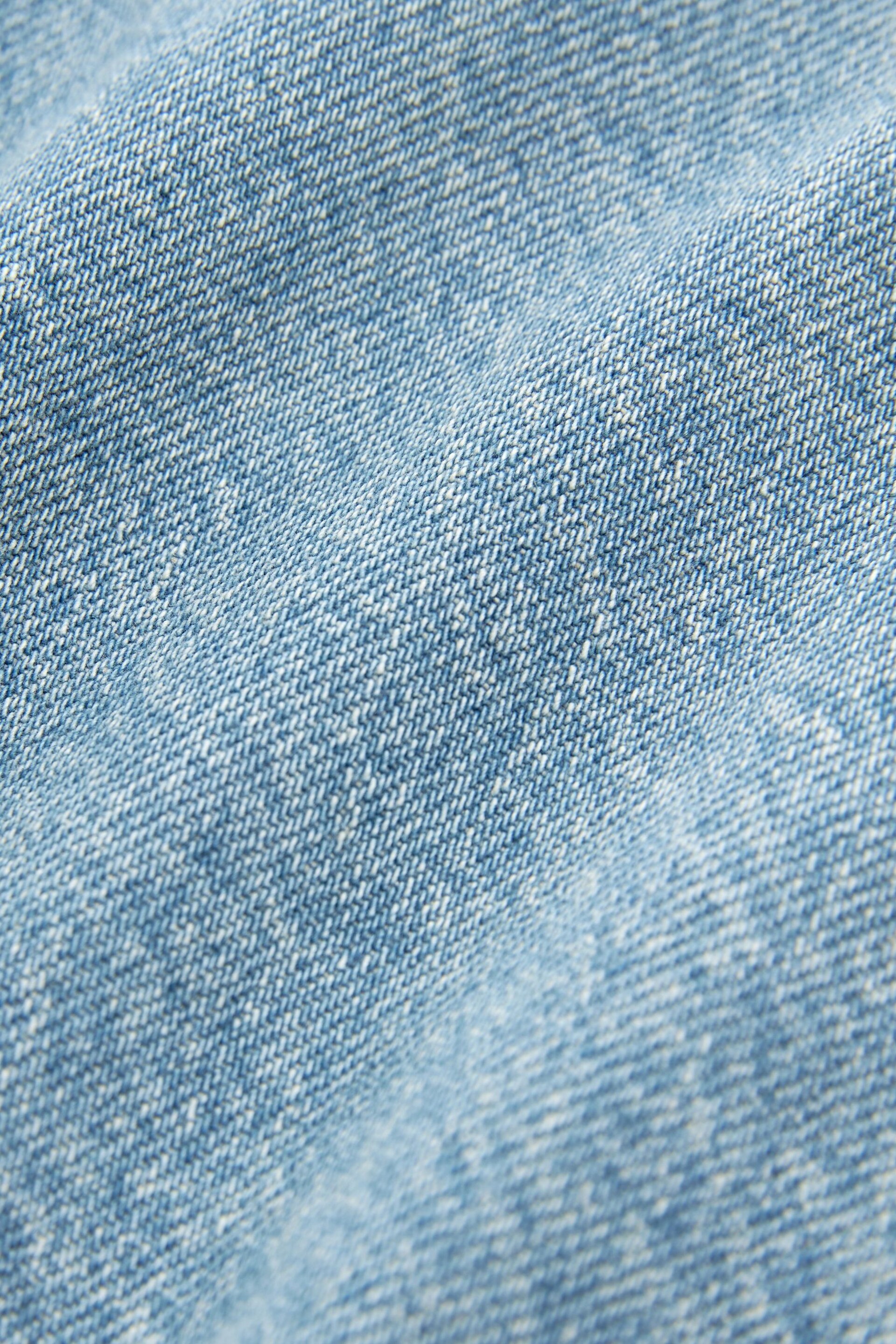 Mid Blue Pleated Denim Mini Skirt - Image 7 of 7