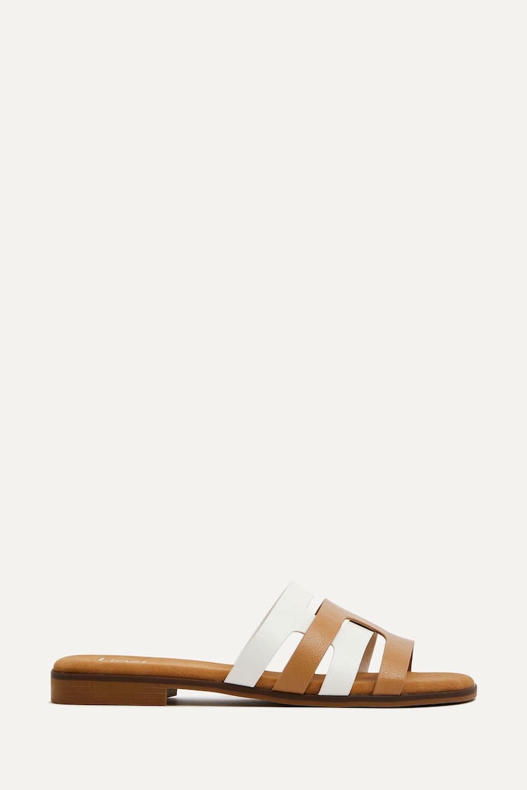 Linzi Cream Eloise Strappy Flat Mules - Image 2 of 5