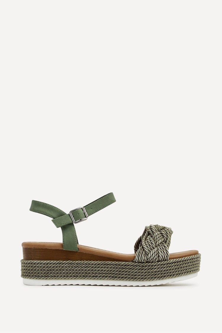 Buy Linzi Green Puglia Woven Rope Platform Wedges from Next USA