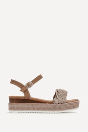 Linzi Cream Puglia Woven Rope Platform Wedges - Image 2 of 5