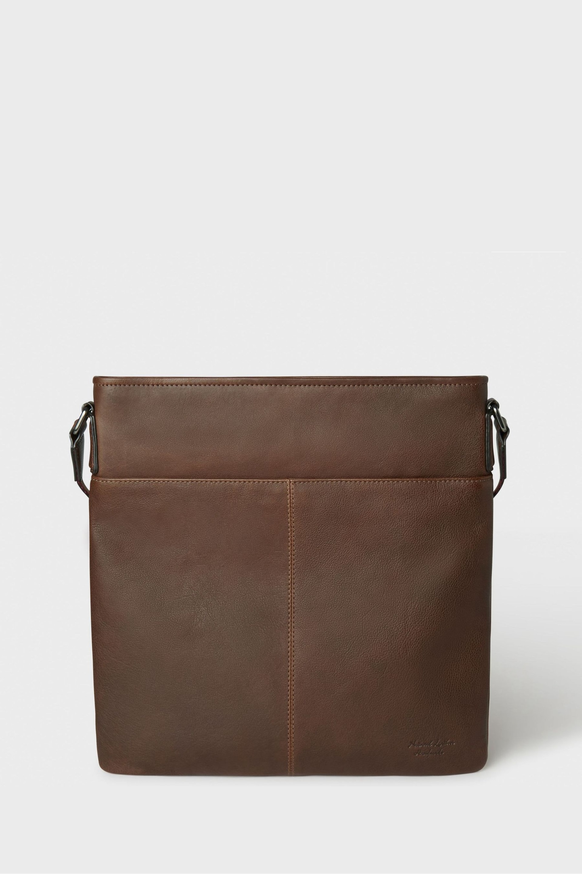 Osprey London The Compass Leather Cross-Body Brown Bag - Image 2 of 5