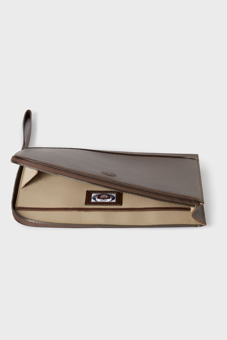 Osprey London The Compass Leather Tech Sleeve Brown Wallet - Image 5 of 5