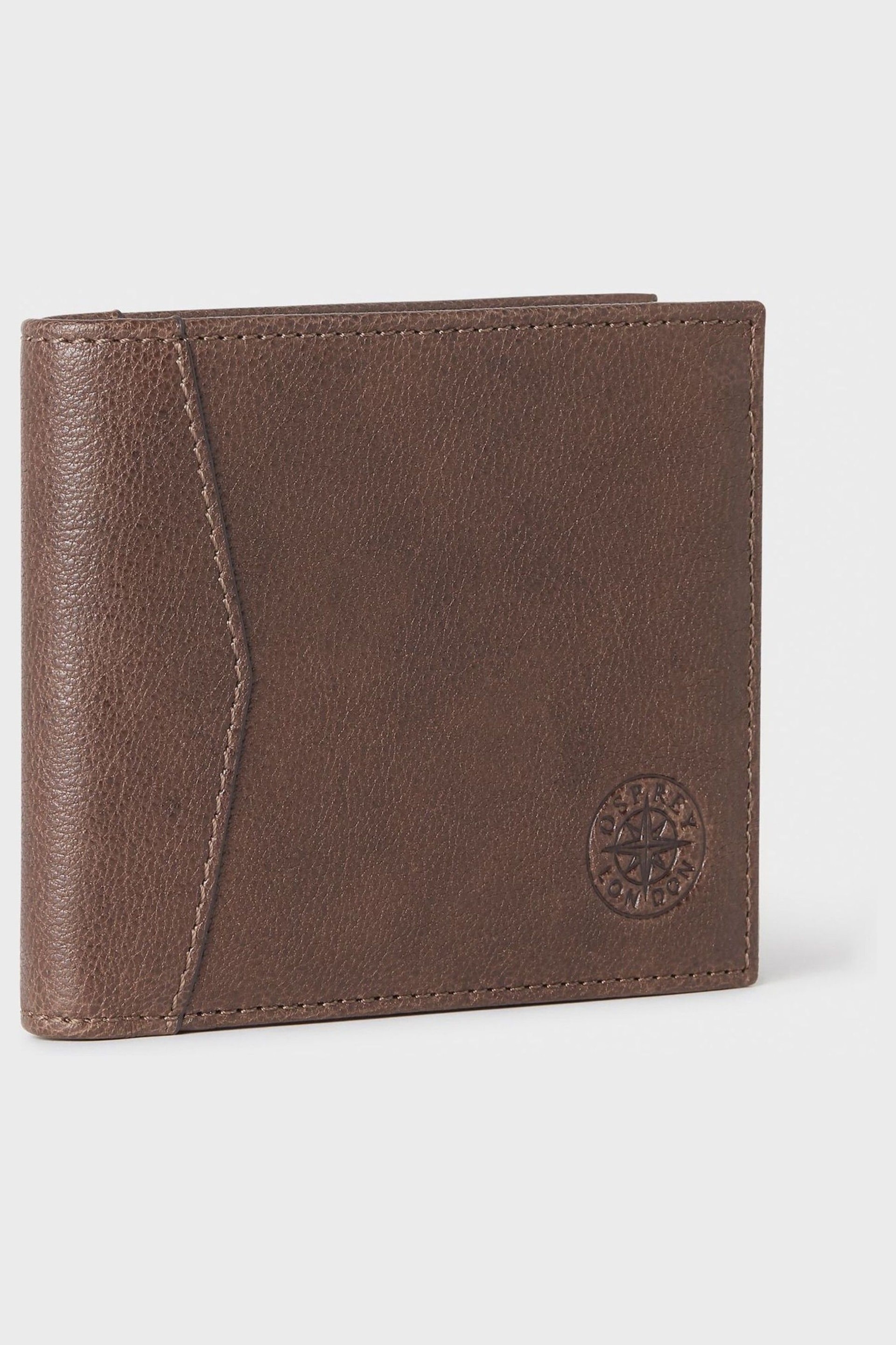 Osprey London The Compass Leather Card Brown Wallet - Image 3 of 5
