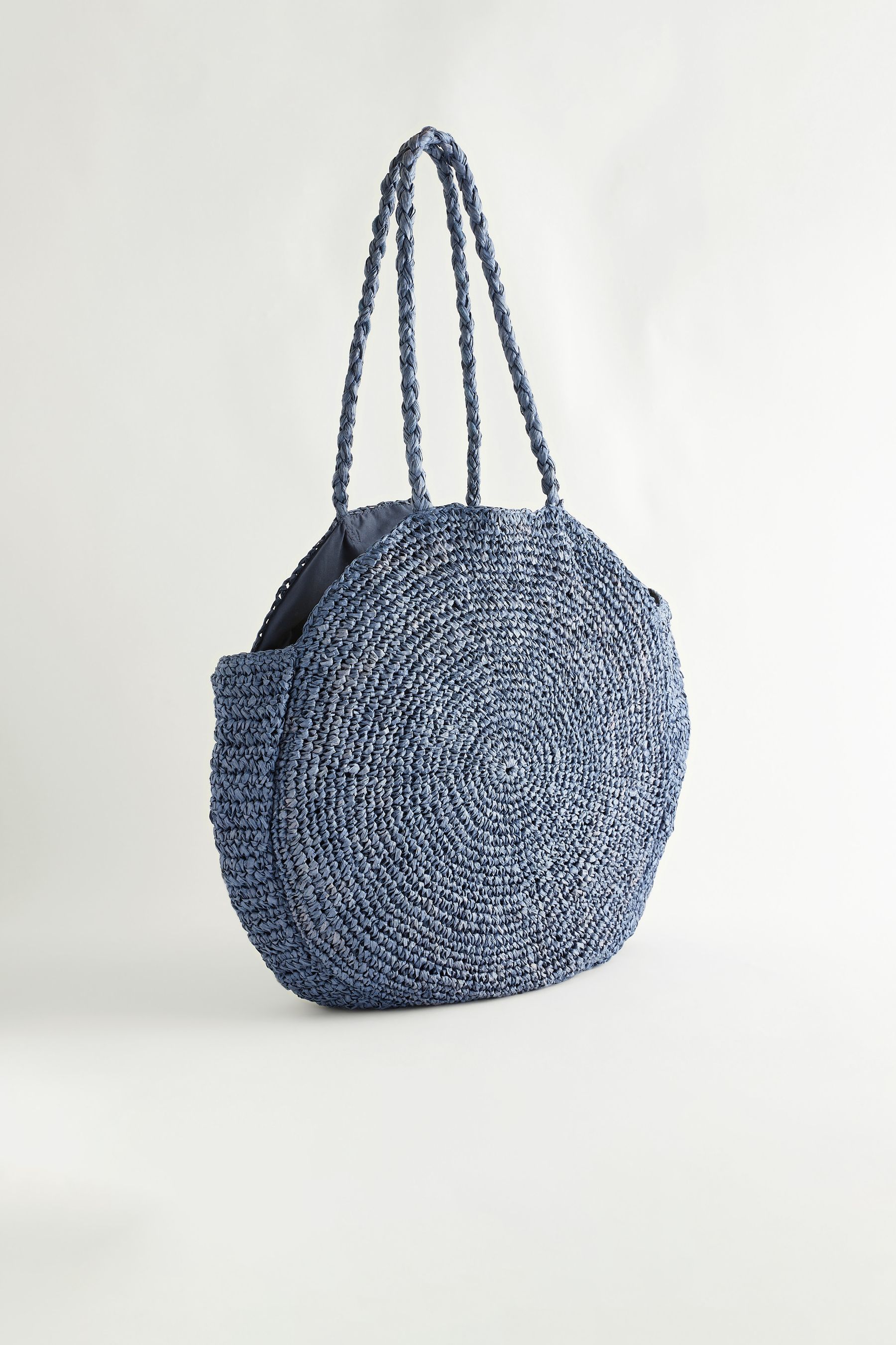 Navy blue straw bag 2025