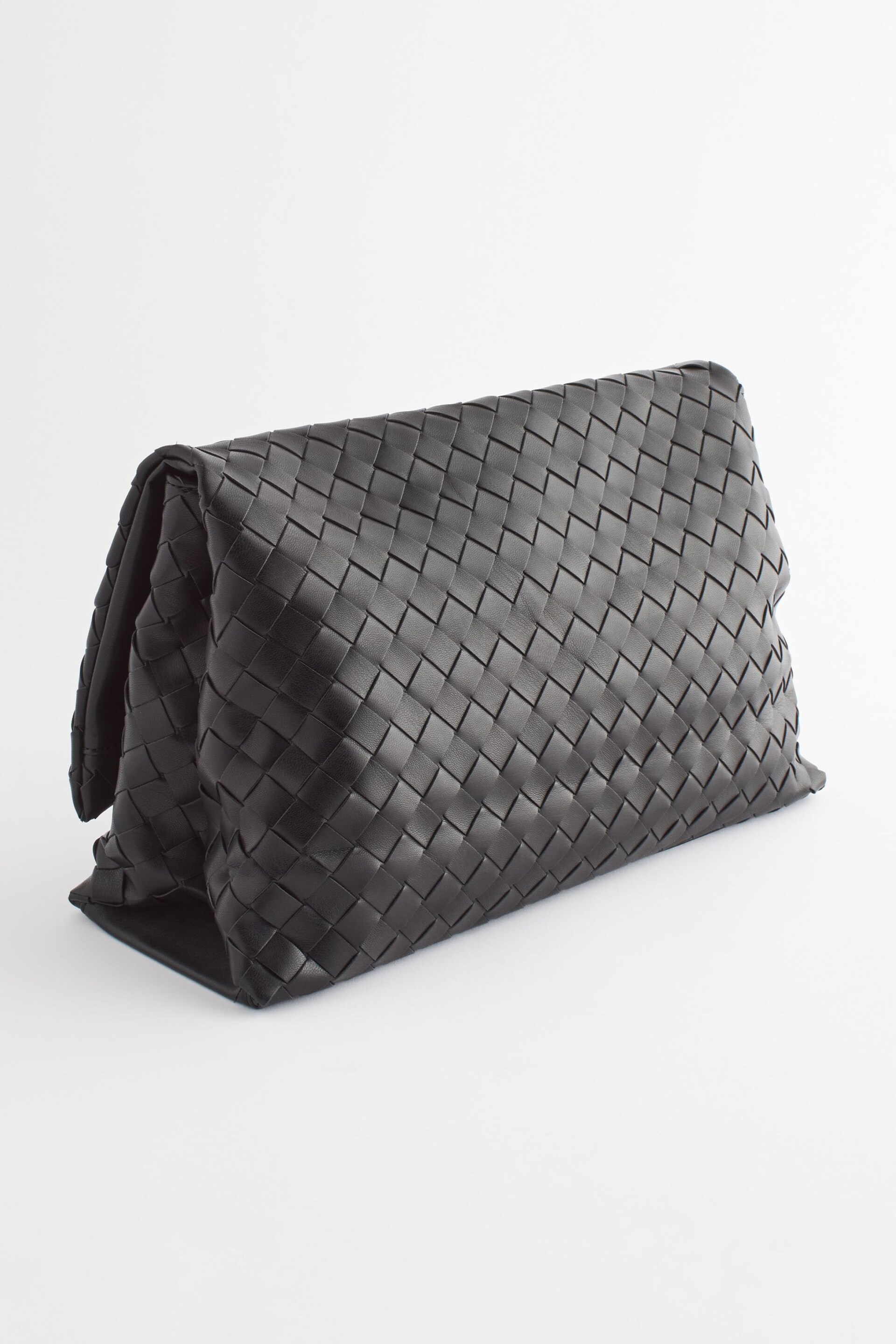 Black Weave Clutch Bag - Image 5 of 9