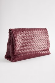 Red Weave Clutch Bag - Image 6 of 10