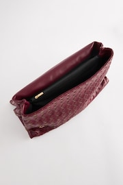 Red Weave Clutch Bag - Image 8 of 10