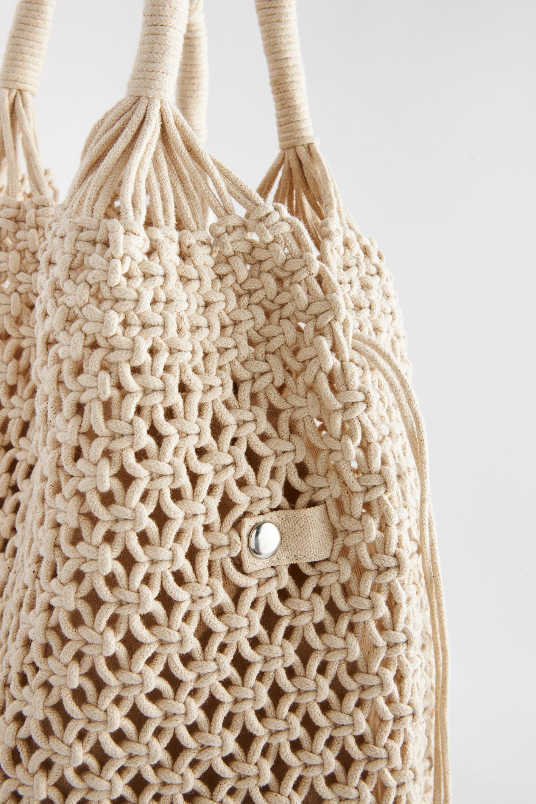 White macrame bag cheap