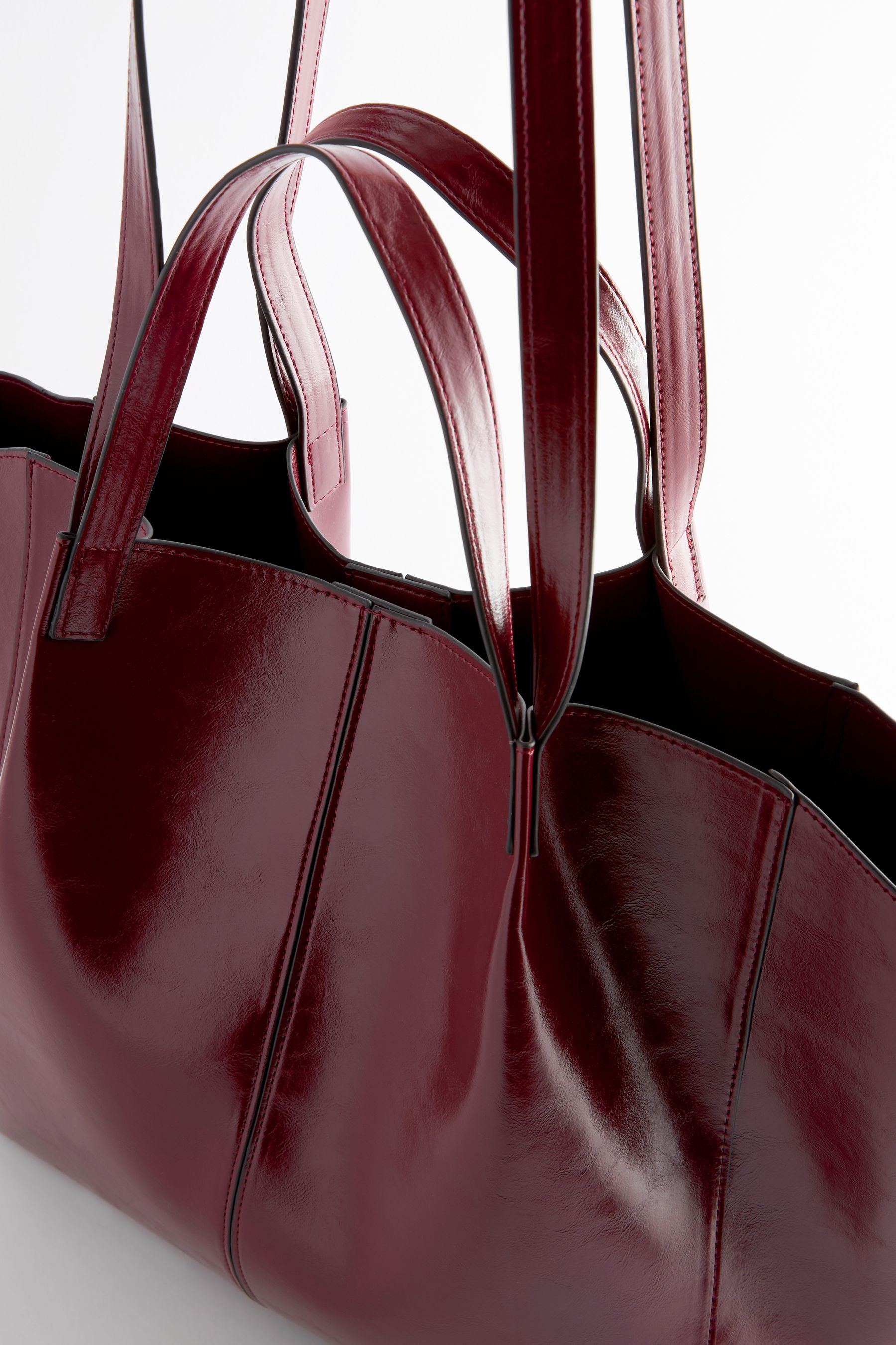 Burgundy shopper bag deals