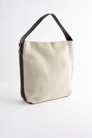 White Weave Shoulder Bag - Image 3 of 7