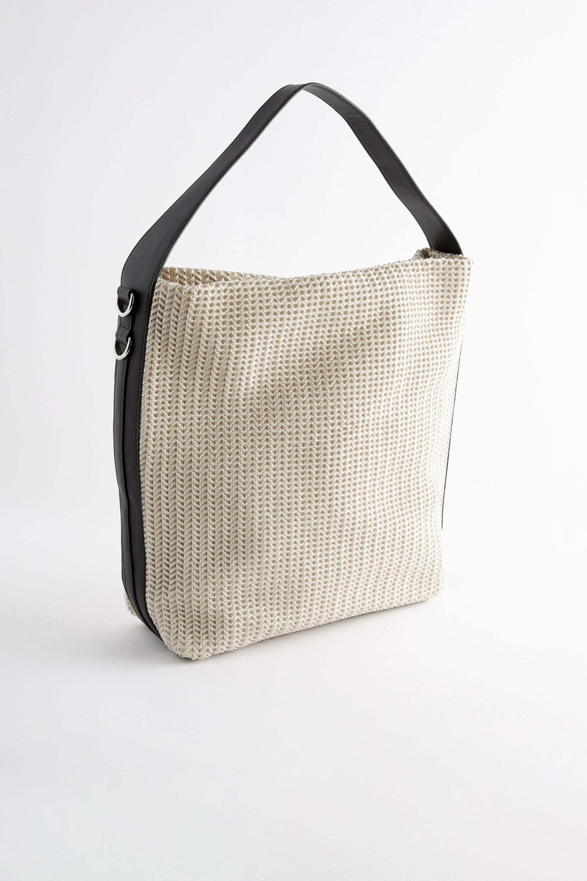 White Weave Shoulder Bag - Image 4 of 7