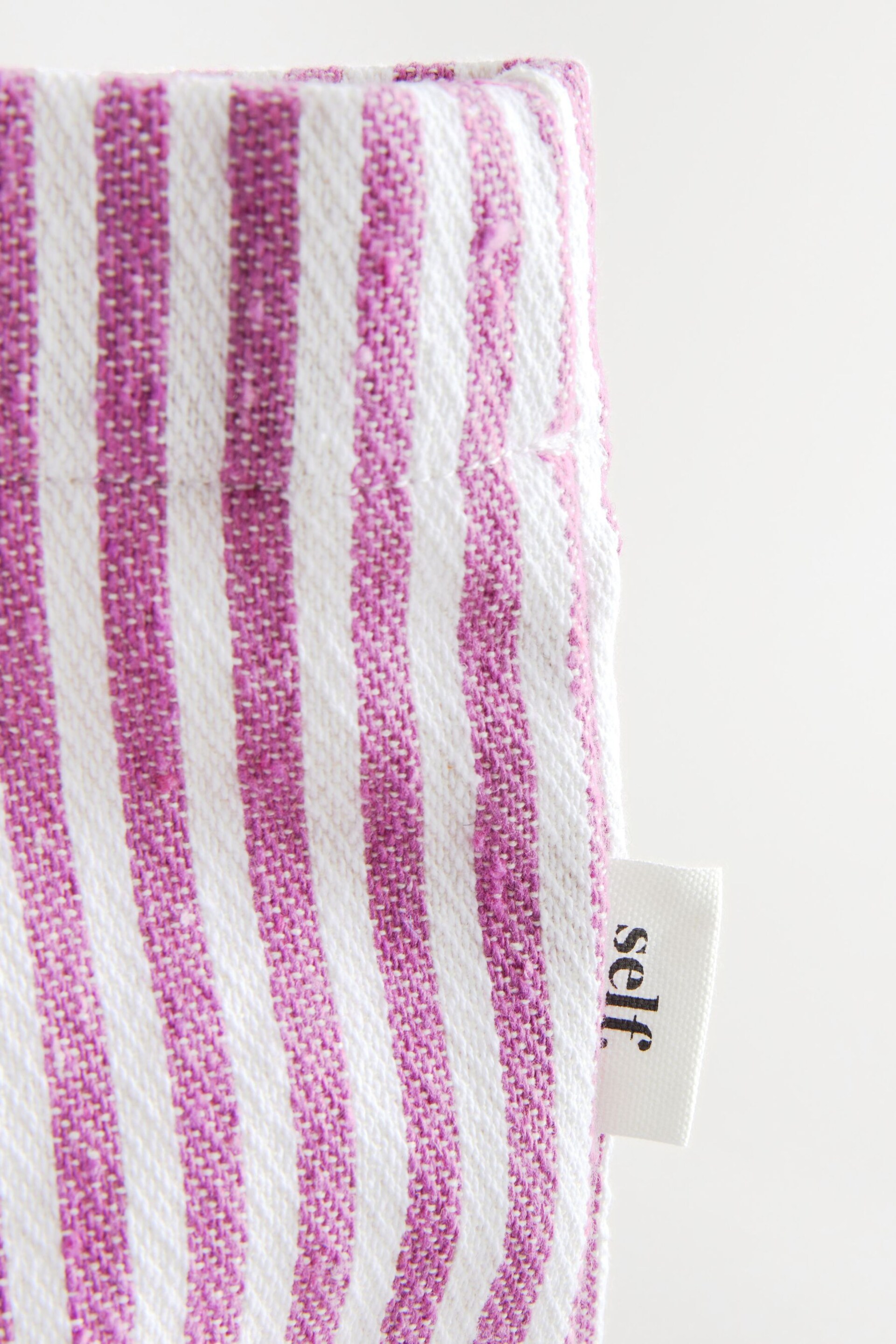 self. Pink Stripe Shopper Bag - Image 8 of 9