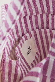 self. Pink Stripe Shopper Bag - Image 9 of 9