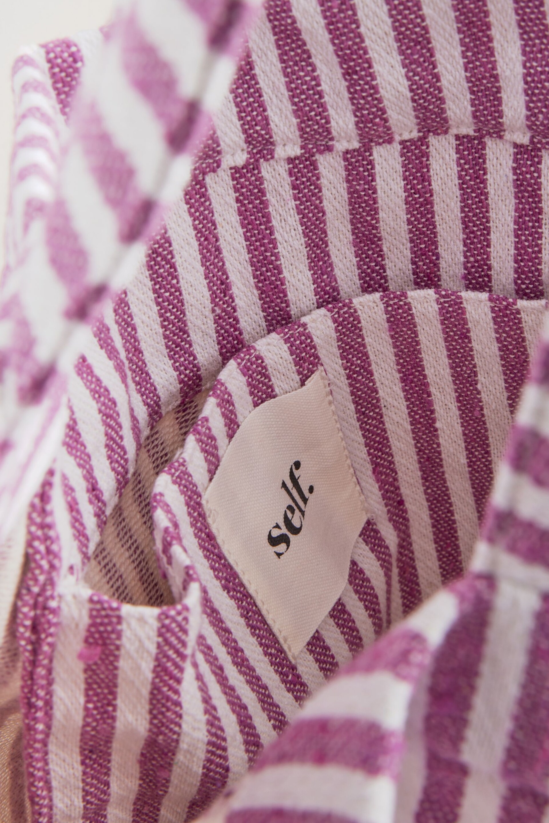 self. Pink Stripe Shopper Bag - Image 9 of 9