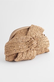 Natural Leather Bow Clutch Bag - Image 5 of 9