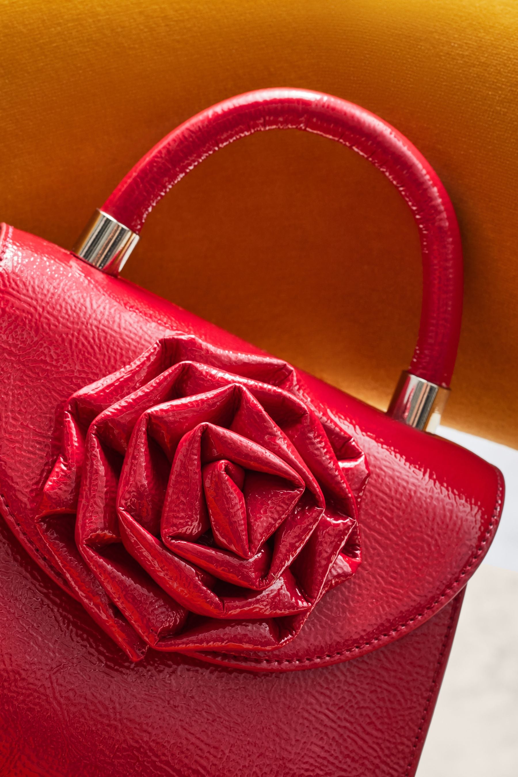 Buy Red Corsage Top Handle Bag from Next Luxembourg