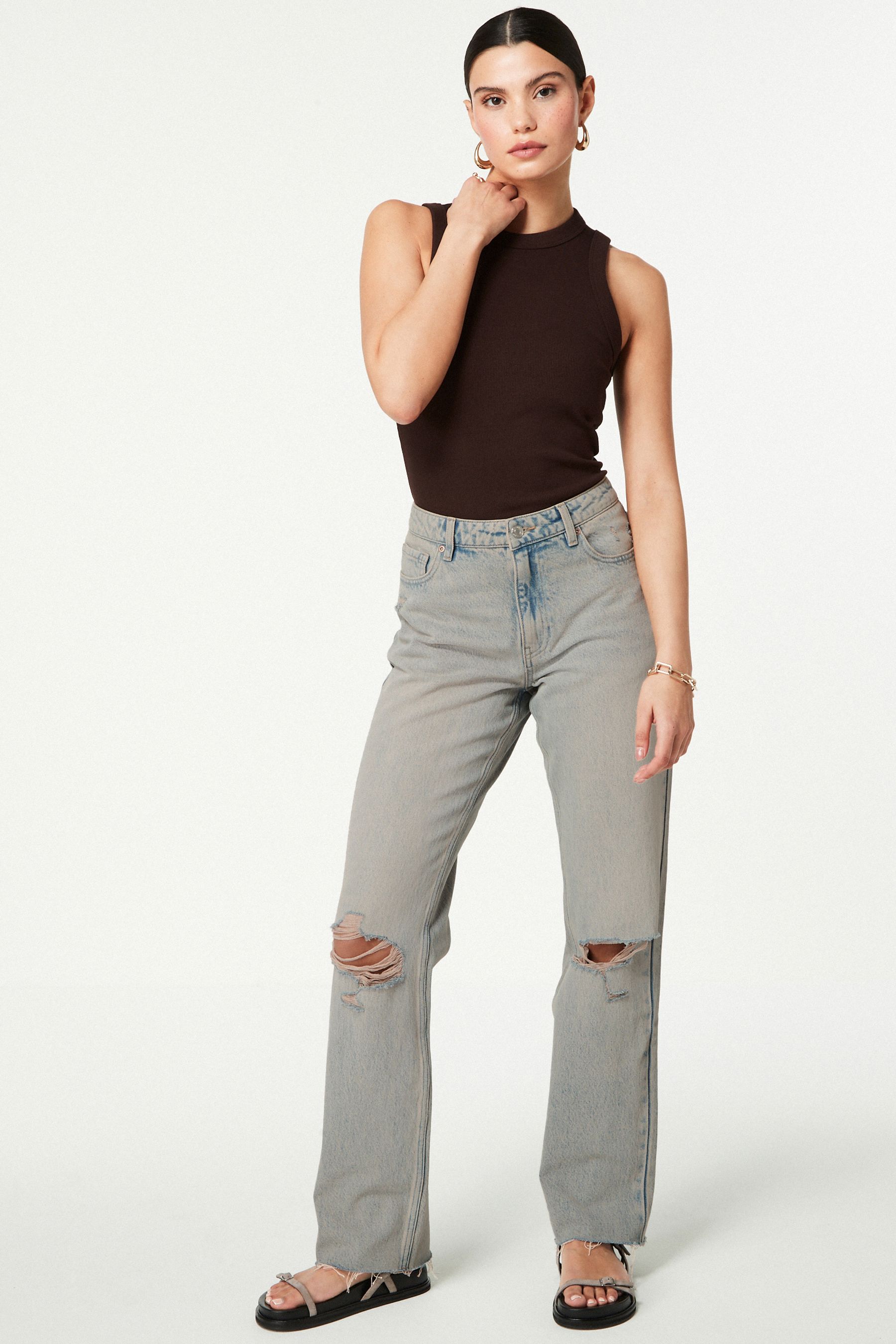 Pink straight leg jeans store